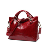 Women Oil Wax Leather Designer Handbags High Quality Shoulder Bags